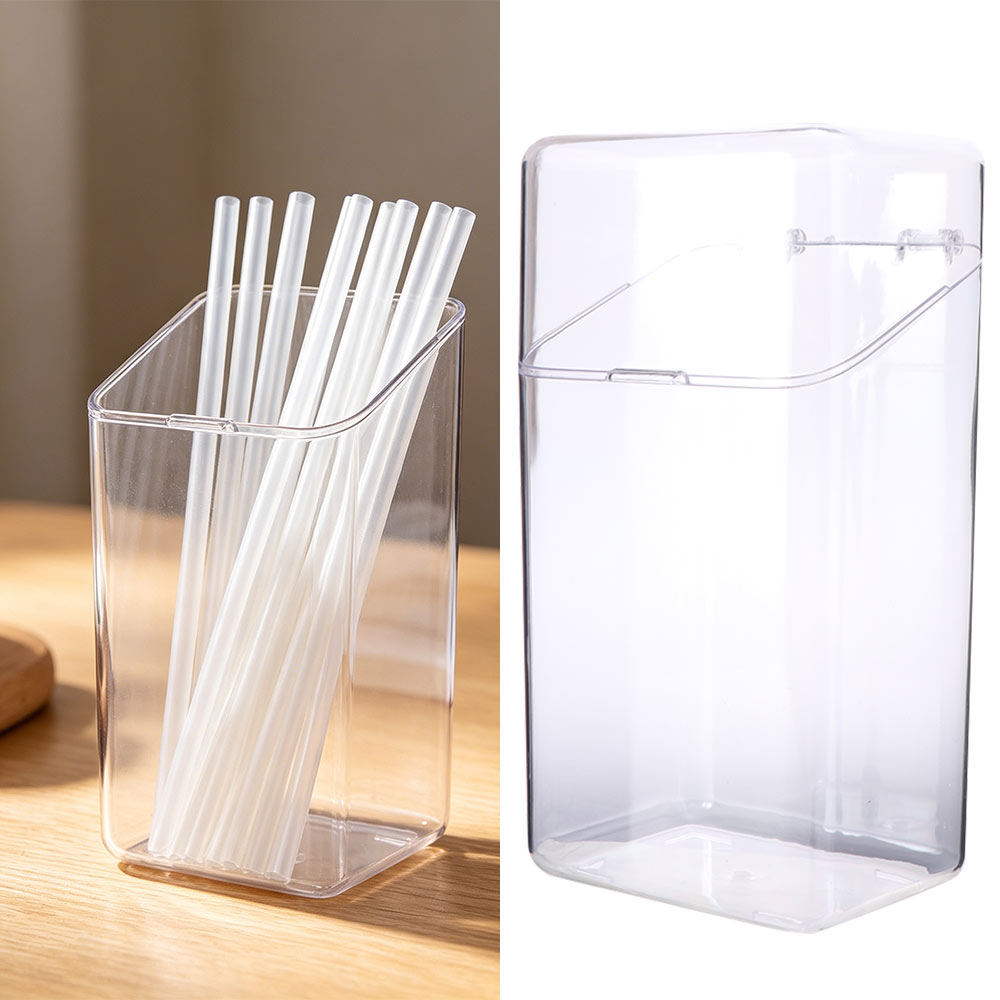 Transparent Straw Storage Box  - Face Mask Storage Box ulasan dan harga