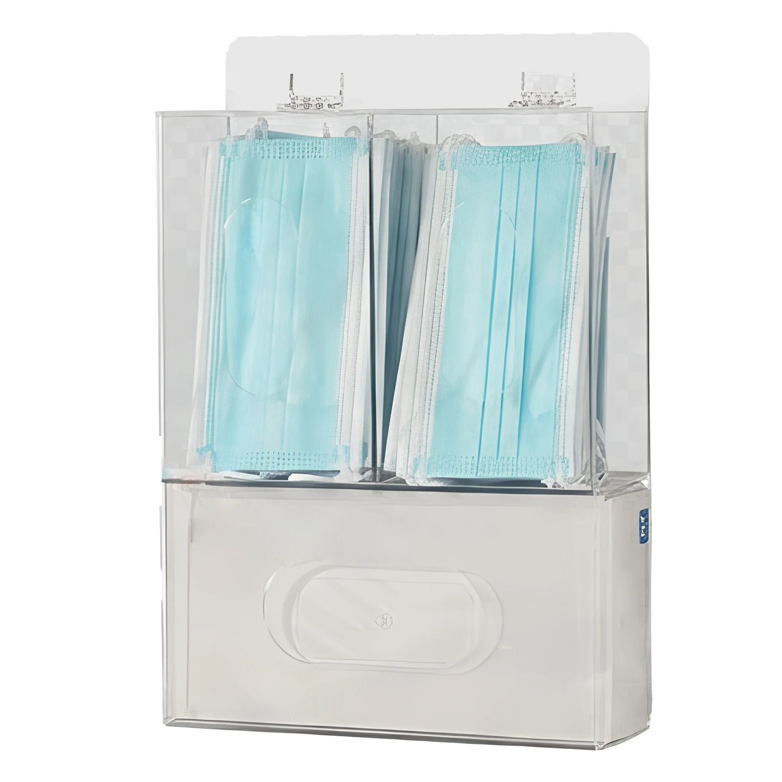 3 Grids Acrylic Glove Holder T - Face Mask Storage Box ulasan dan harga