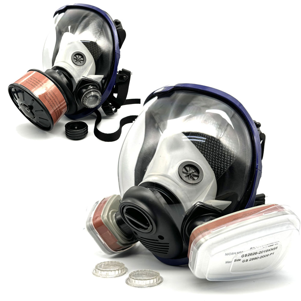 27in1 Full Face Gas Mask Chemi - Dust Mask Construction ulasan dan harga