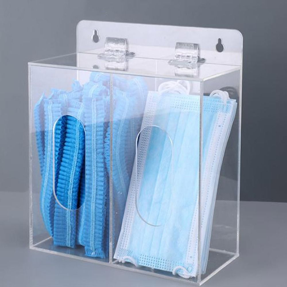 1/2/3 Grids Acrylic Glove Hold - Face Mask Storage Box ulasan dan harga