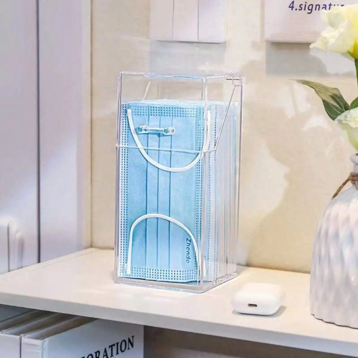 1/2pcs-Transparent Mask Storag - Face Mask Storage Box ulasan dan harga