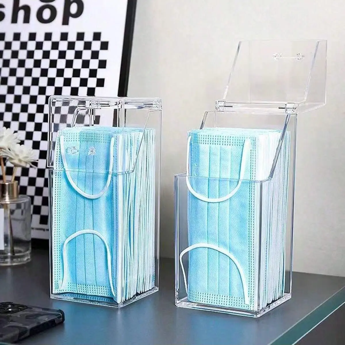 1/2pcs-Transparent Mask Storag - Face Mask Storage Box ulasan dan harga